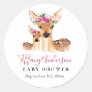 Search for deer baby shower stickers Watercolor
