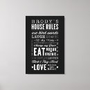 Search for house rules canvas prints Family