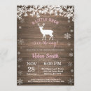 Search for rustic deer baby shower invitations Snowflake
