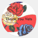 Search for red white blue thank you stickers Military