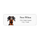 Search for doberman dog return address labels Cute