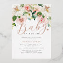 Search for gold foil baby shower invitations Baby in bloom
