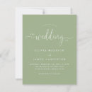 Search for simple classic wedding invitations Sage green