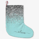 Search for blue and silver christmas stockings Glitter