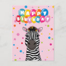 Search for zebra birthday cards Colourful