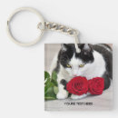 Search for red cat square key rings White