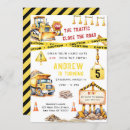 Search for bulldozer birthday invitations Digger