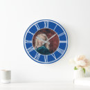 Search for blue roman numerals clocks Round