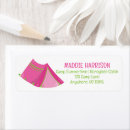 Search for camp return address labels Pink