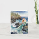 Search for mermaid note cards Watercolor
