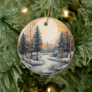 Search for winter scene christmas tree decorations Watercolor