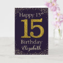 Search for 15th birthday cards Gold