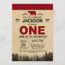 Search for lumberjack 1st birthday invitations Buffalo plaid