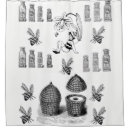 Search for honey bee shower curtains Black
