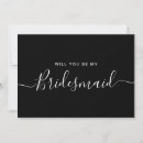 Search for bridesmaid cards Black and white