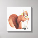 Search for squirrel canvas prints Woodland
