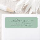 Search for pastel green return address labels Modern typography