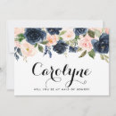 Search for navy blue bridesmaid cards Maid of honour