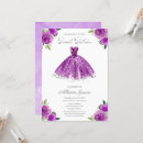 Search for purple and silver sweet 16 invitations For her