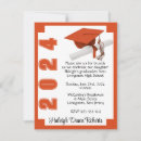 Search for orange and white graduation invitations Black