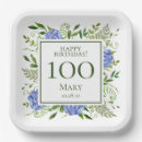 Search for 100th birthday plates Floral