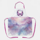 Search for purple butterfly aprons Watercolor