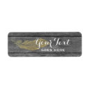 Search for gold feather return address labels Bohemian