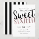 Search for pink black gold white invitations Simple