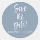 Search for blue save the date stickers Elegant