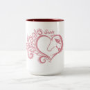 Search for pink hearts mugs Coquette