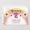 Search for two groovy party invitations Pastel