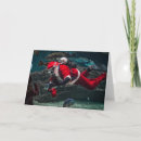 Search for diving christmas cards Santa claus
