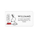 Search for dish return address labels Snoopy
