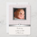Search for white and silver christening invitations Pink