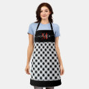 Search for black and white plaid aprons Farmhouse