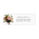 Search for gold flower return address labels Modern