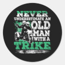 Search for never underestimate stickers Old man