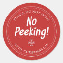 Search for no peeking santa claus stickers Xmas