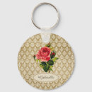 Search for gold damask key rings Vintage