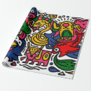 Search for doodle wrapping paper Black