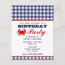 Search for crab birthday invitations Coastal