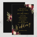 Search for burgundy black and gold wedding invitations Simple