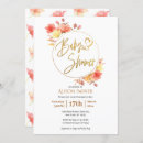 Search for red and gold baby shower invitations Floral