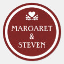 Search for maroon and white stickers Red