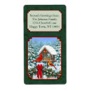 Search for jingle bell return address labels Red bow