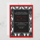 Search for black white red damask invitations Chic