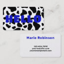 Search for cow print business cards For her