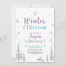 Search for winter wonderland 1st birthday invitations Girl first birthday