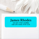 Search for bright blue return address labels Solid