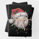 Search for sports christmas wrapping paper Santa